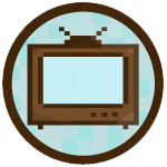 TV set. Badge