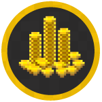 Golden Coins. Badge